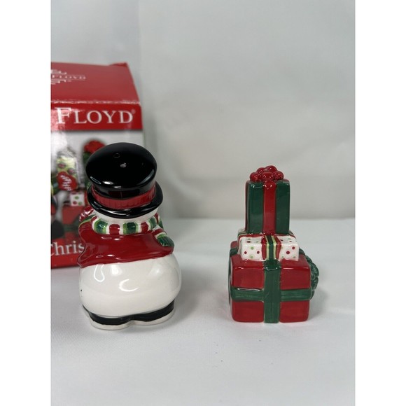 Fitz And Floyd Merry Christmas Snowman Salt‎ And Pepper Shakers - Picture 3 of 6